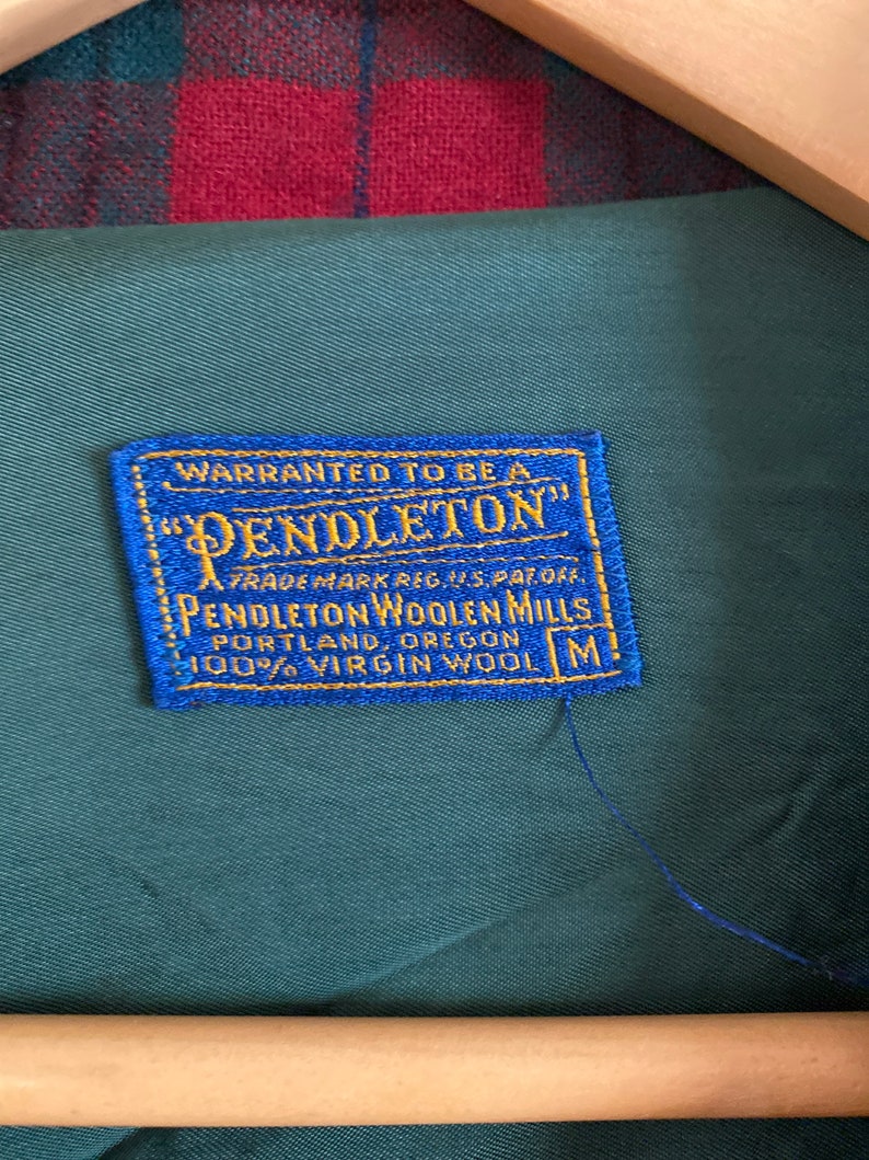 Vintage plaid wool Pendleton jacket size Medium