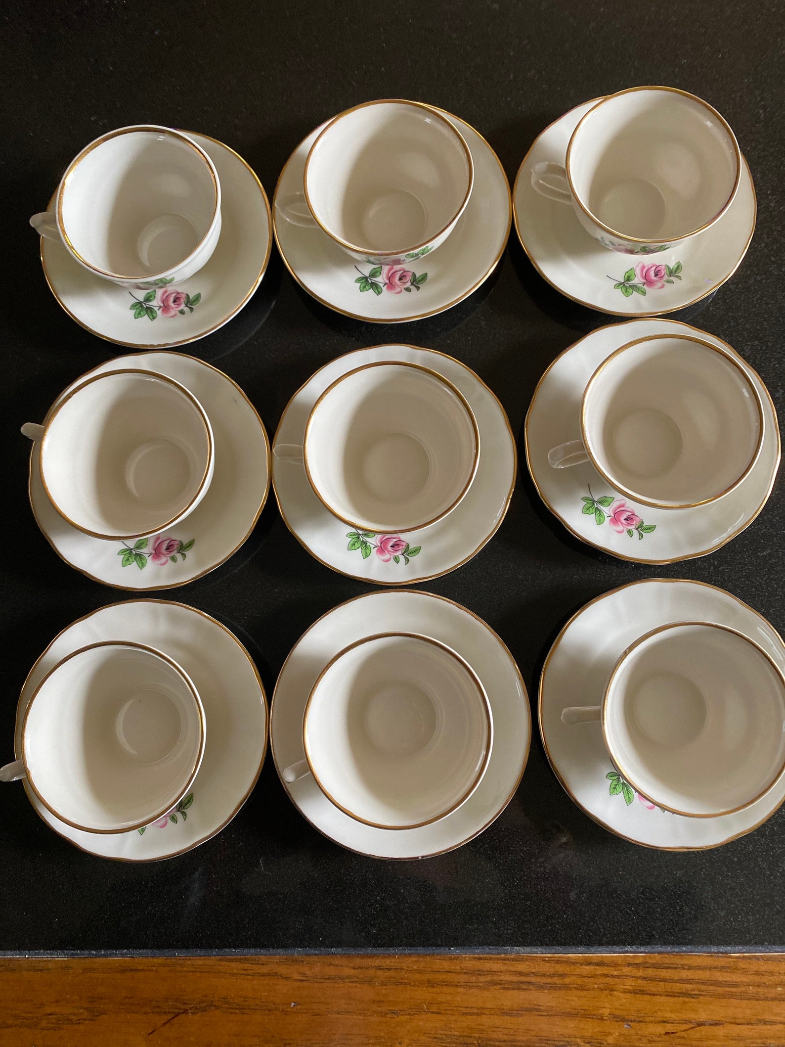 CF Porcelain Vintage Demi Tea Cups and Saucers Etsy