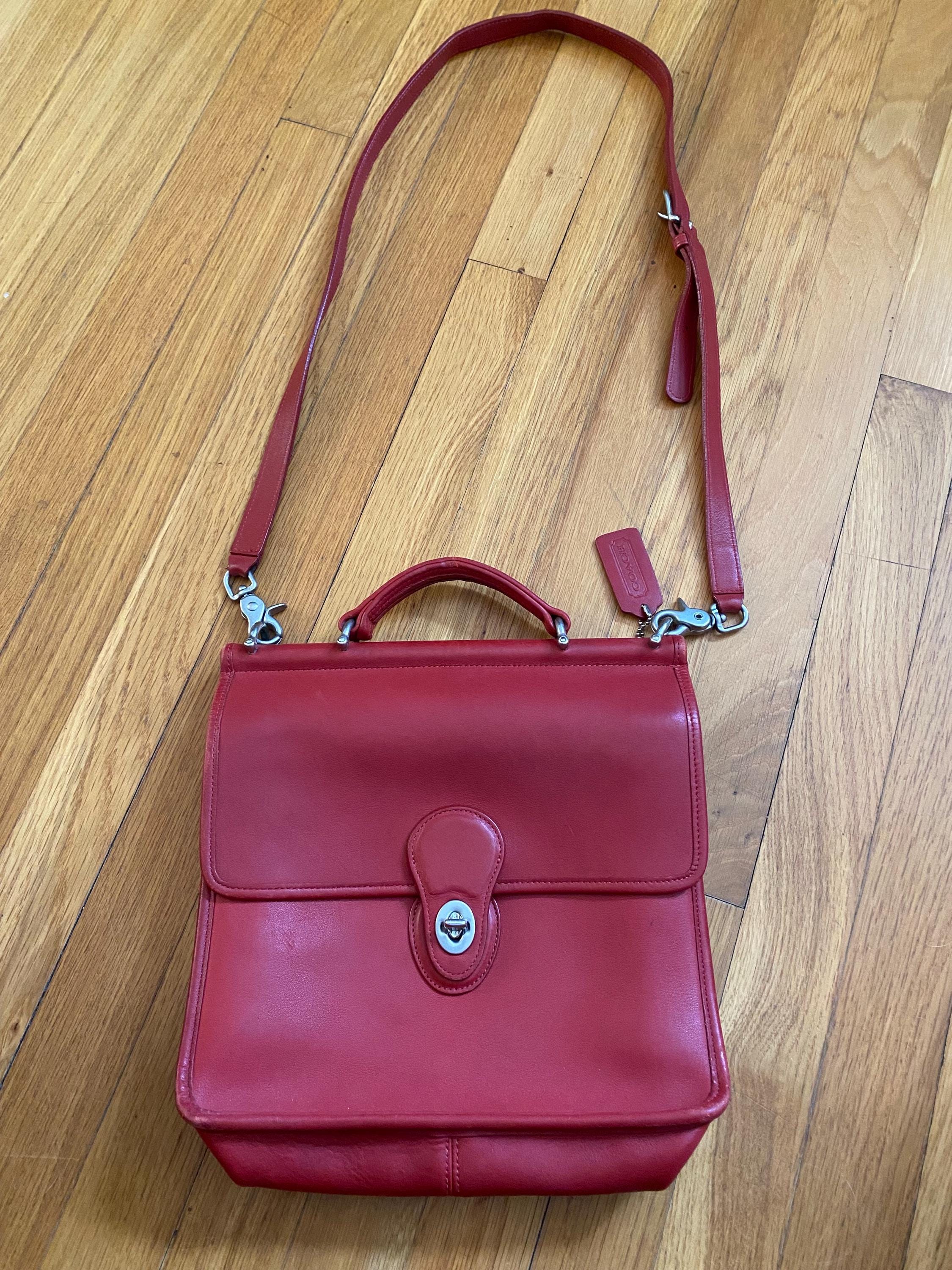 Vintage Coach RED Willis 9927 Crossbody Shoulder Satchel Bag Vintage Coach RED Willis 9927 Crossbody Shoulder Satchel Bag