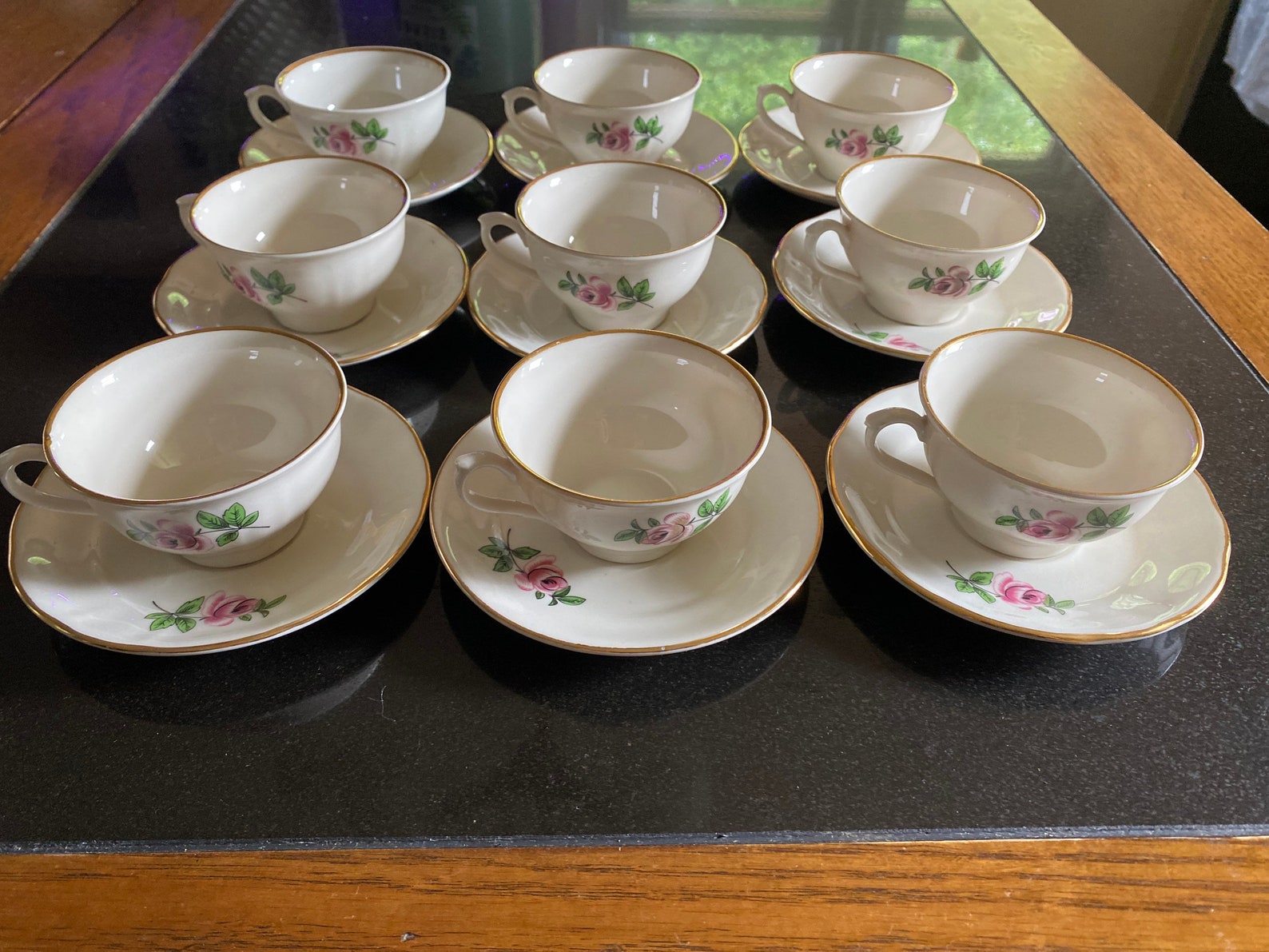 CF Porcelain Vintage Demi Tea Cups and Saucers Etsy