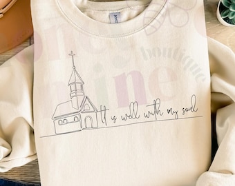 It Is Well With My Soul| JPG | PNG | Sublimation | Dtf | Christian Designs | Jesus Designs | Digital Download | Bible Verse