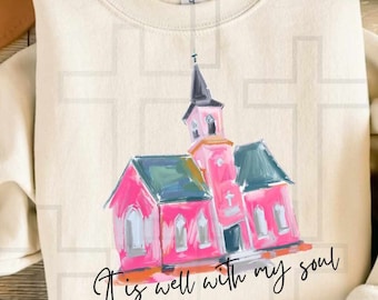 It Is Well With My Soul Watercolor JPG | PNG | DTF Sublimation | Vinyl Transfer | Christian| Jesus Designs | Digital Download | Bible Verse