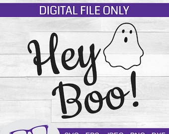 ¡Hola Boo! svg, svg de Halloween, fantasma, espeluznante, divertido, archivo cortado, archivo láser