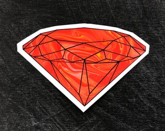 Red Diamond, Crystal Stickers, Diamond Sticker, Red Stickers