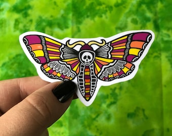 Moth Stickers, Halloween Stickers, Goth Stickers, Withcy Stickers