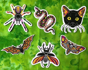 Witchy Stickers, Animal Stickers, Goth Sticker, Spooky Sticker