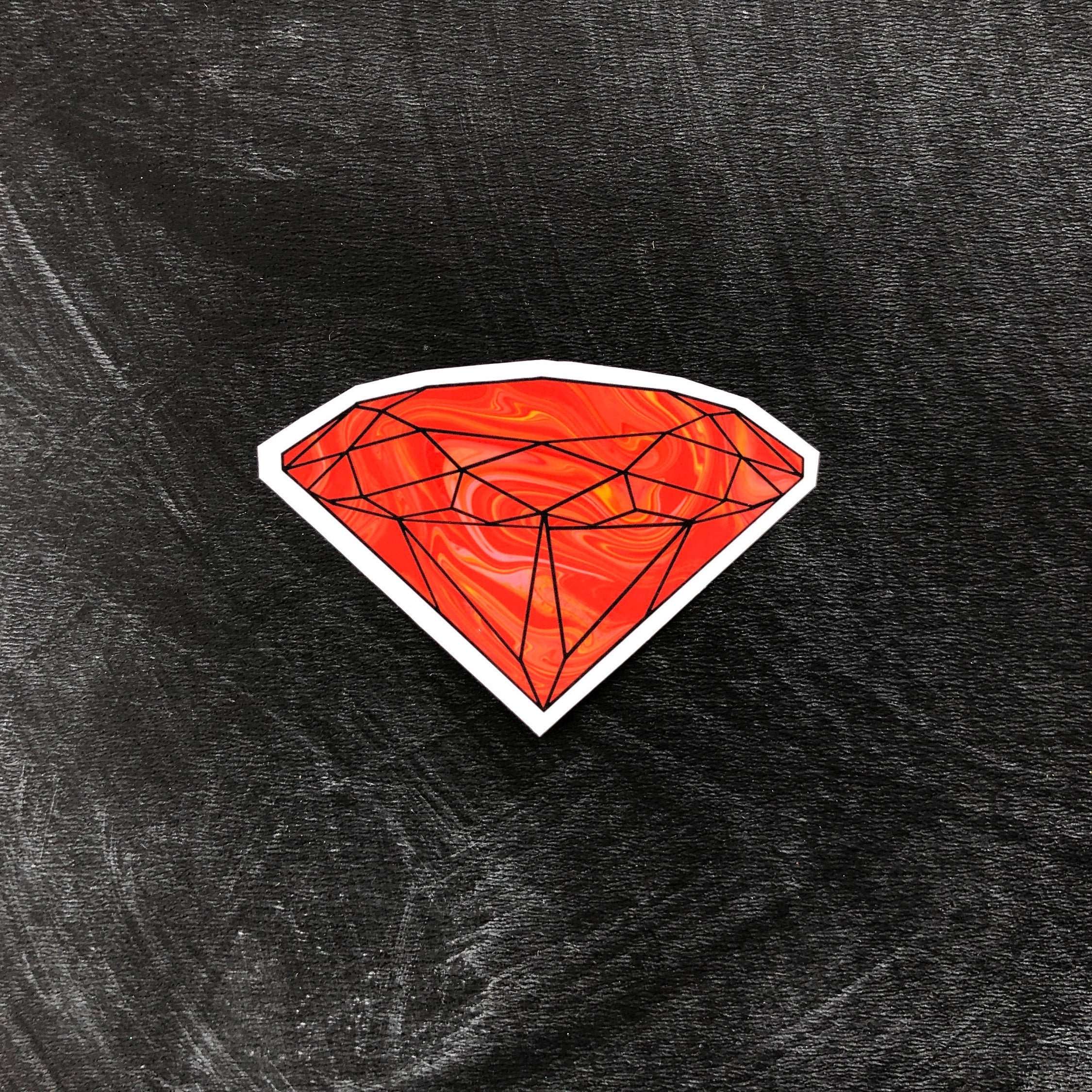 Red Diamond Crystal Stickers Diamond Sticker Red Stickers | Etsy