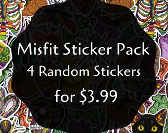 Pegatinas inadaptadas, pegatinas con descuento, pegatinas Oops, pegatinas imperfectas, bolsa de agarre, pegatinas aleatorias