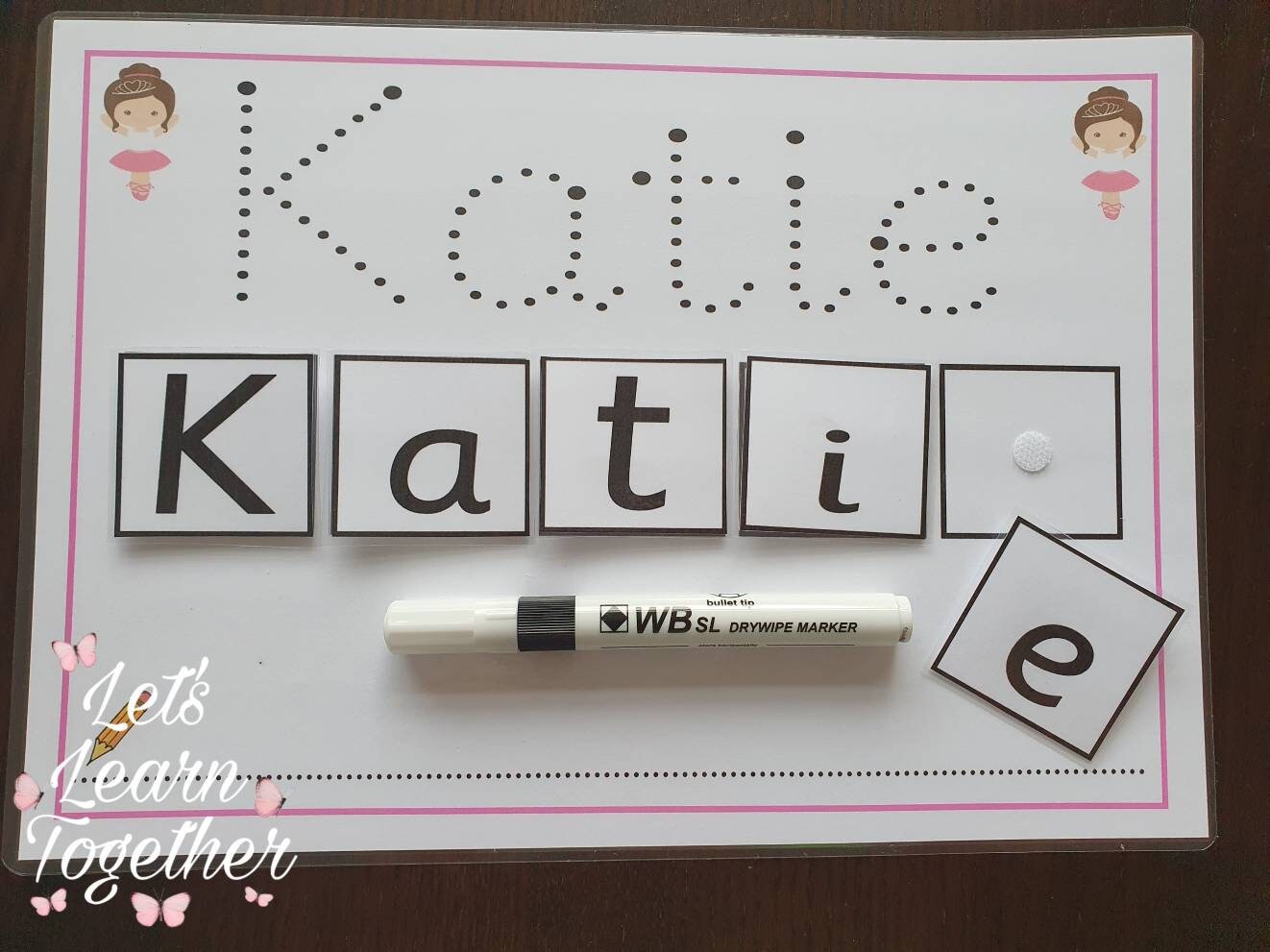 I Can Spell My Name Personalised Learning Mat. Laminated Card Etsy