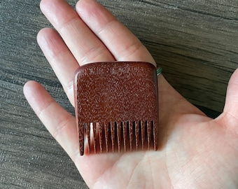 Red Wood Weaving Comb: Tapestry Tool, Macrame Comb-NO LOGO