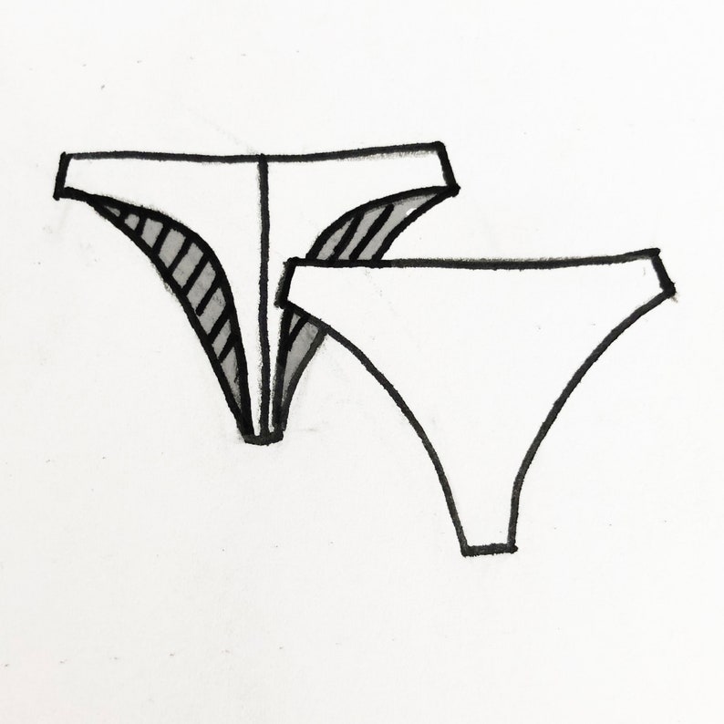 No Show Panty Sewing Pattern . Seamless Panties Sewing Pattern Etsy