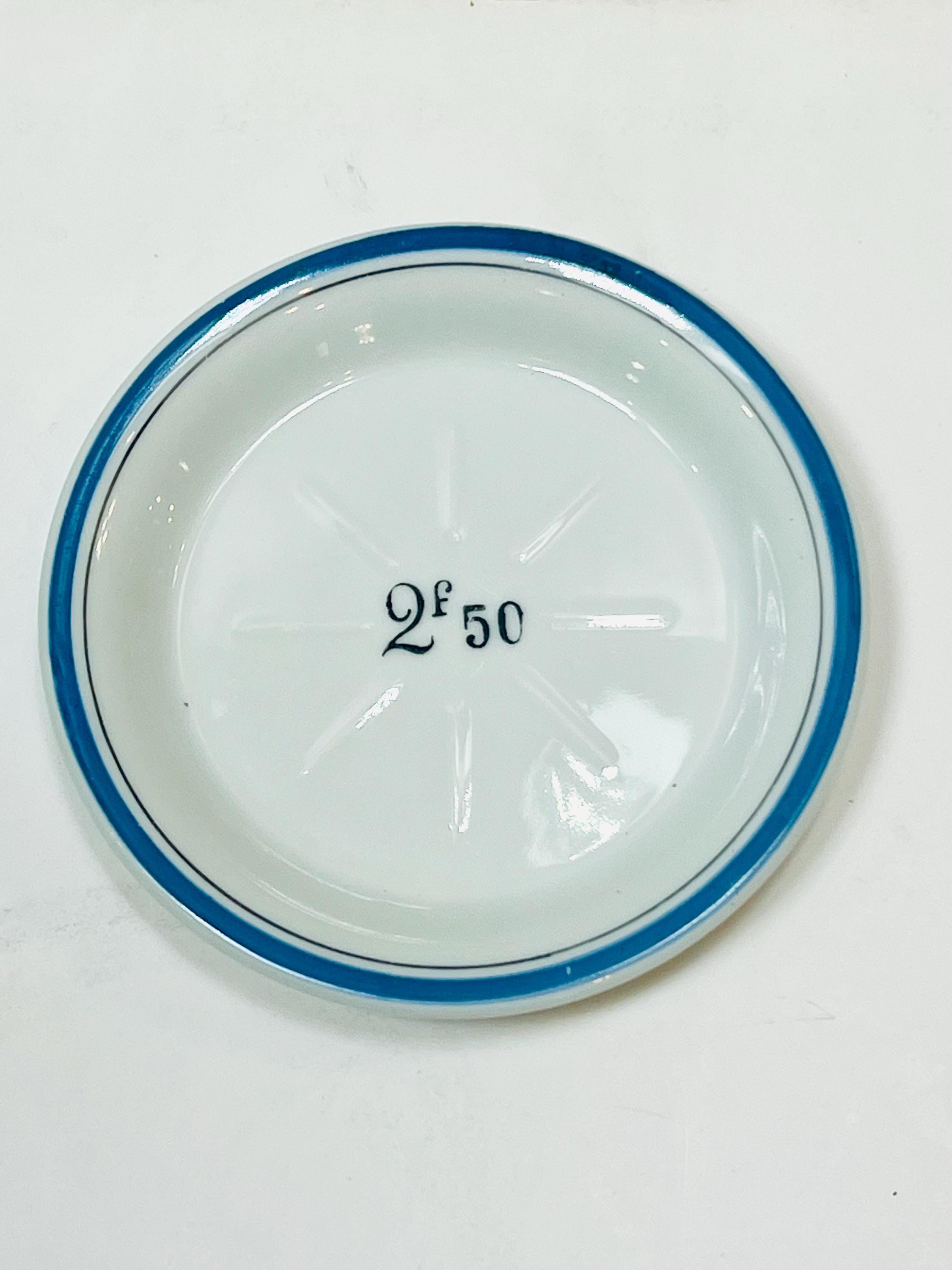 Antique French Bistro Absinthe Tip Plate 2f 50 - Etsy