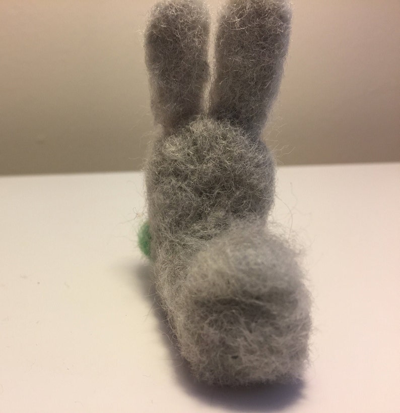 Gray Felted Bunny