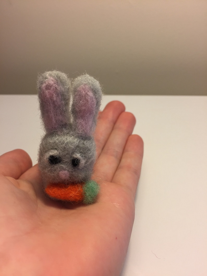 Gray Felted Bunny