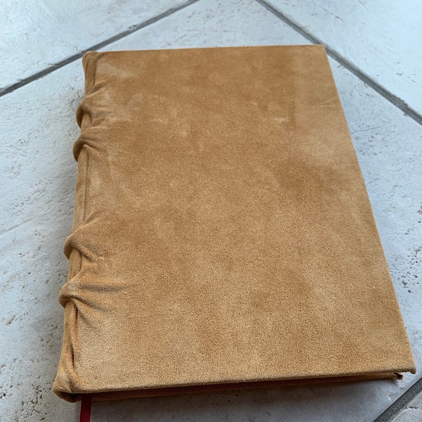 Diary, Handbound in A4 Size, Mysterious Book - Leather and Paper Connected as from the Middle Ages