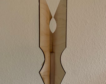 Armas de madera para unir a palos redondos - archivo digital