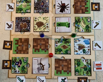Minecraft Builders & Biomes - Game Board / Ayuda del juego - archivo digital