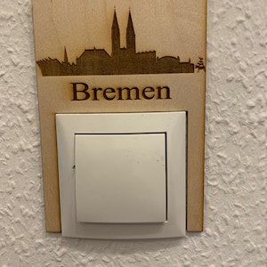 Socket / switch decoration various cities - suitable for switches / plugs of ~80 mm - digital file