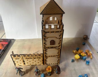 Mega Pack de D&D - Terreno y Vivienda | Archivos cortados a láser (SVG + PDF), Torre modular, Muros de castillo, Árboles, Rastreador de personajes
