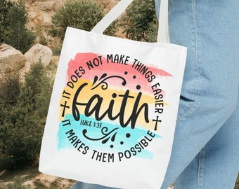 Torba z grafiką wiary, torba z wersetami biblijnymi