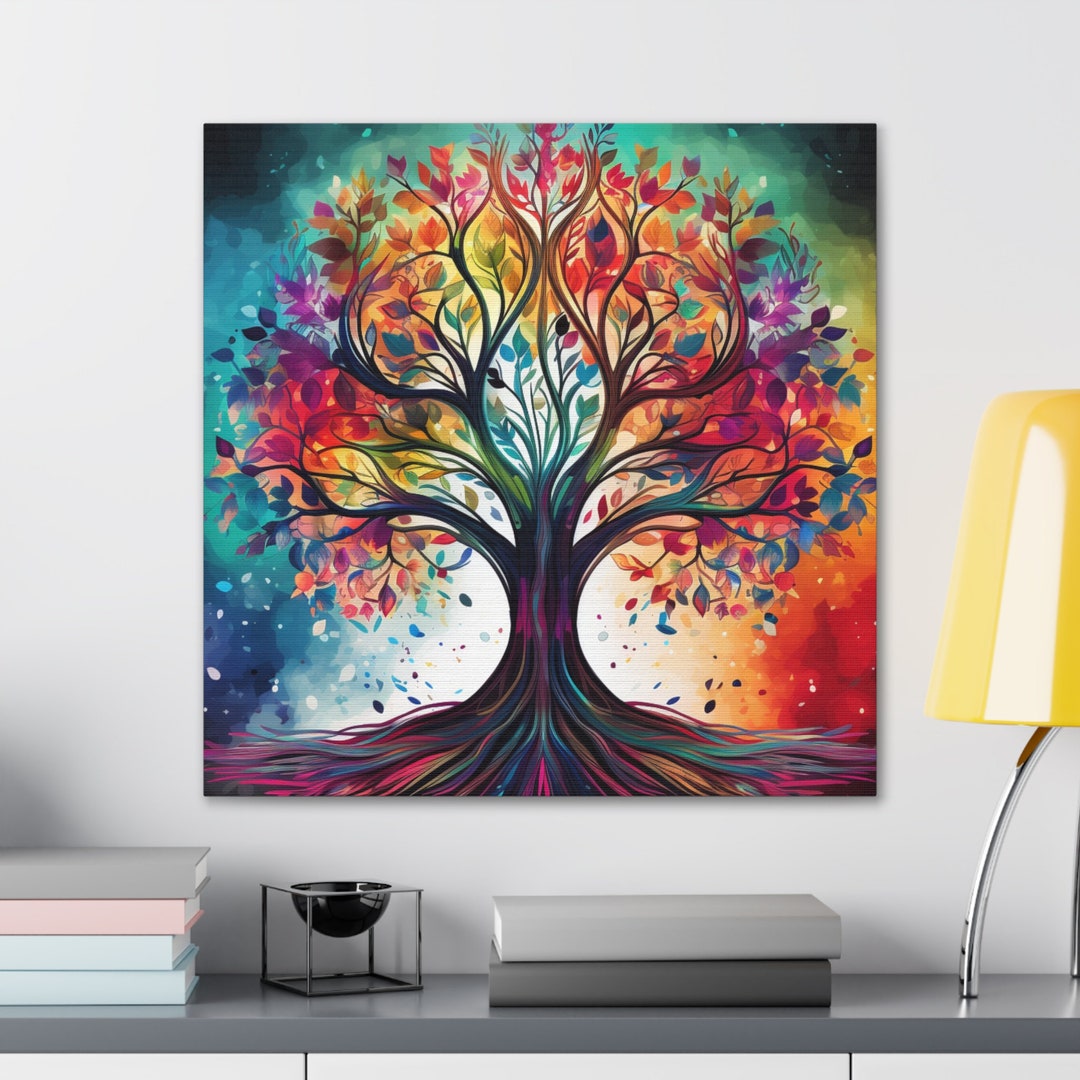 Tree of Life on Wrapped Canvas Wall Decor Home Decor Wall Art on