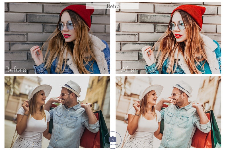 2 Mobile Lightroom Presets RETRO Influencer Lightroom Preset Etsy