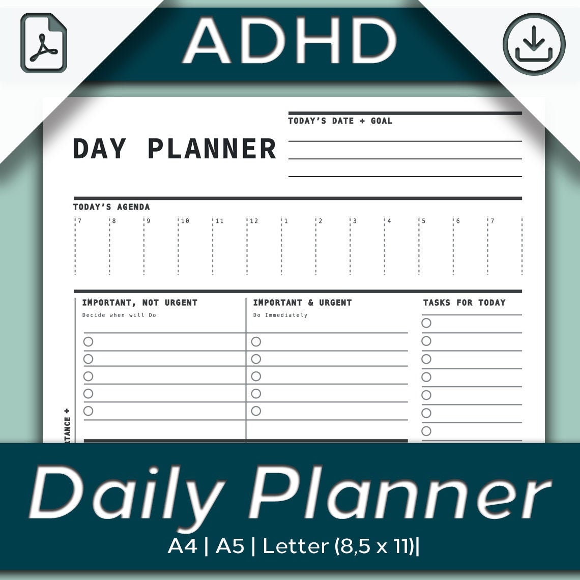 daily-planner-adhd-hourly-log-daily-schedule-printable-daily-etsy