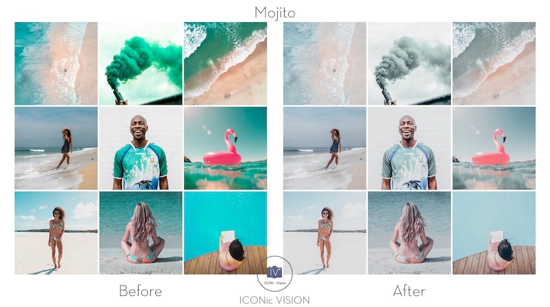 Mobile Lightroom Preset MOJITO Presets Summer Mobile Presets Mint Presets for Photos Editing