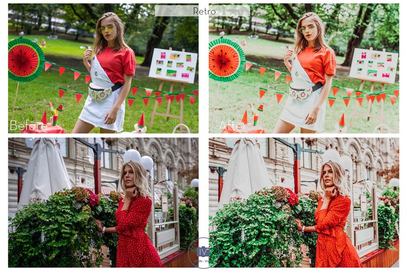 2 Mobile Lightroom Presets RETRO Influencer Lightroom Preset Etsy