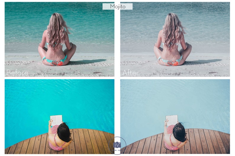 Mobile Lightroom Preset MOJITO Presets Summer Mobile Presets Mint Presets for Photos Editing