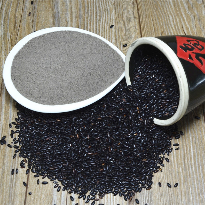 500g Natural 100 Pure Roasted Black Rice Powder Superfood Etsy