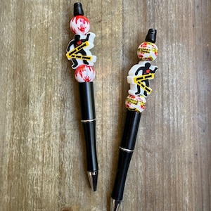 Crime Scene Pens, Forensics Teacher Gift, CSI, True Crime Gift, Beaded Pens, Investigator Pen