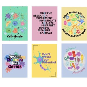 Science Classroom Printable Posters/PDFs, Science Prints, Science Classroom, Biology, Microbiology, Lab Decor, Educational Prints, School