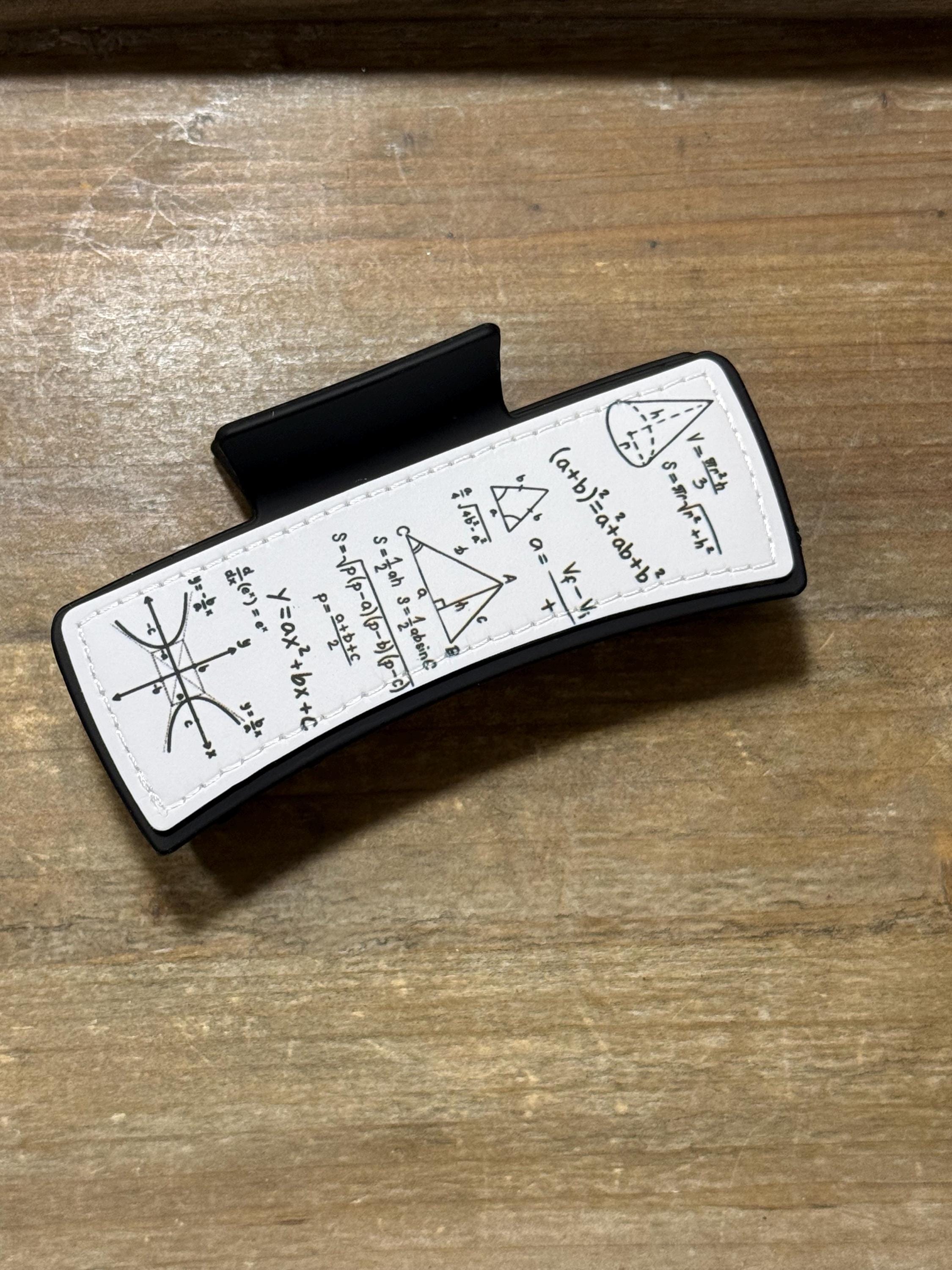 Math Hair Clip, Mathematics Claw Clip, Math Teacher, Gift, Symbols ...