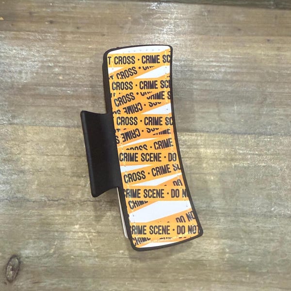 Forensics Hair Clip, Crime Scene Tape Claw Clip, Death Investigator, CSI, True Crime, Forensics Teacher, Forensics Gift, Crime Scene Gift