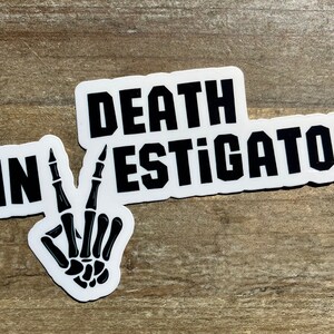 Death Investigator Skeleton Sticker, Last Responders, Death Investigator, Crime Scene sticker, Forensics Science, Forensics Teacher, Gift