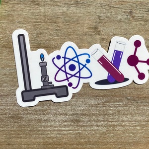 Love Chemistry Sticker, Chemistry Major Sticker, Science Teacher, Lab Research, Lab Tech, Science Sticker, Chemistry Gift