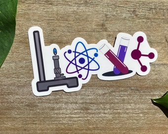Love Chemistry Sticker, Chemistry Major Sticker, Science Teacher, Lab Research, Lab Tech, Science Sticker, Chemistry Gift