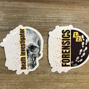 Forensics Stickers, Forensic Science Labels, Investigator stickers, death investigator, CST, Crime Scene, Analyst stickers, Forensic teacher