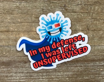 Super virus Sticker, Microbiology, Microbiology gift, Lab Tech, Biology Teacher, Science Sticker, Virus Humor, Super bugs, Public health