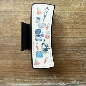 Science Hair Clip, Microbiology Claw Clip, Chemistry, Lab Tech, Nursing, Science Teacher, Biology, Science Gift, Lab Gift, Lab Clip,