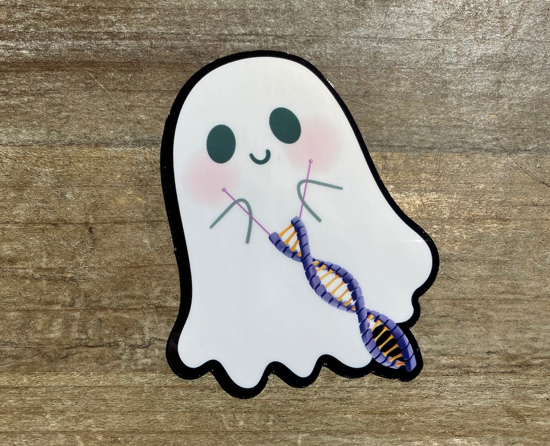 Ghost Knitting DNA Science Halloween Sticker Biology Etsy