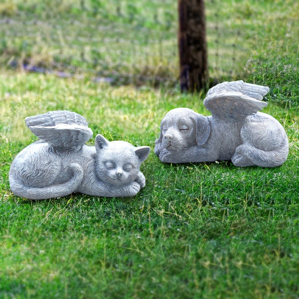 Cat Angel Statue Etsy