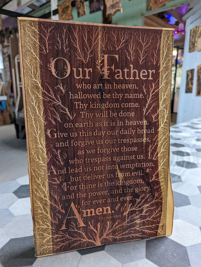 Lords Prayer Electrified Edges Etsy