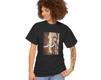 Camiseta con arte de elefante: diseño original pintado
