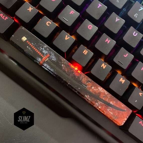 Custom Spacebar Keycap Japan Sword Katana Resin Keycap Etsy