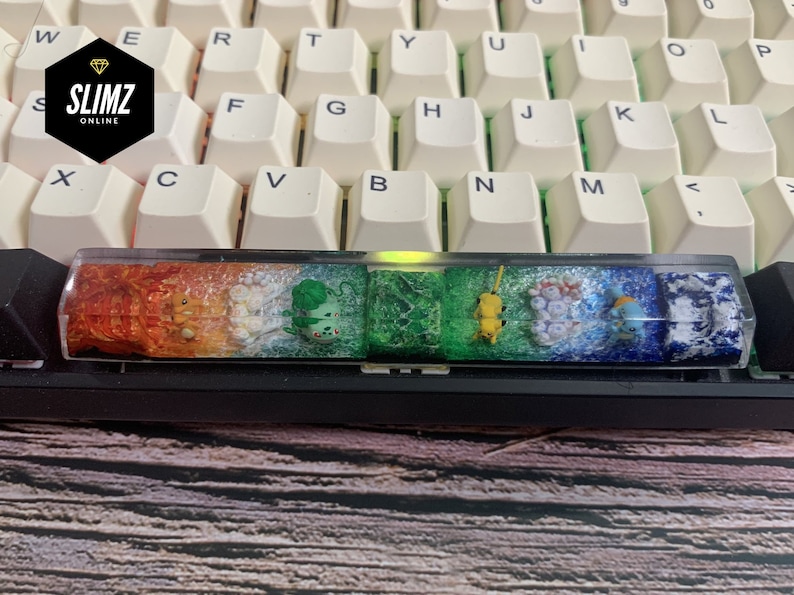 Custom Pokemon Spacebar Keycap Resin Keycap Handmade Artisan Etsy