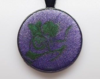 Green Faerie Disc Necklace