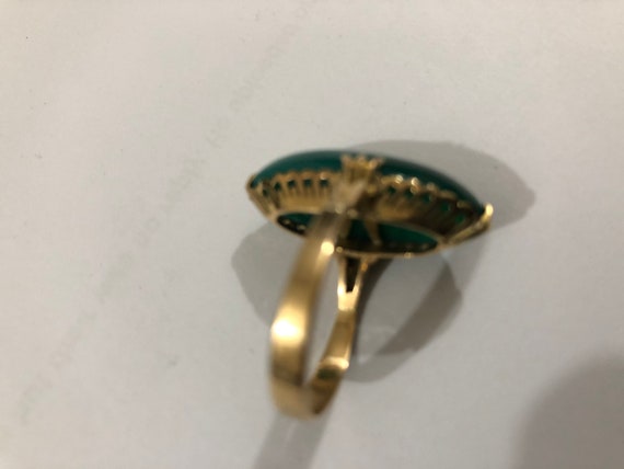18 k solid gold Emerald ring - image 1
