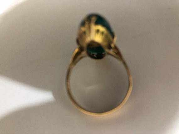 18 k solid gold Emerald ring - image 4